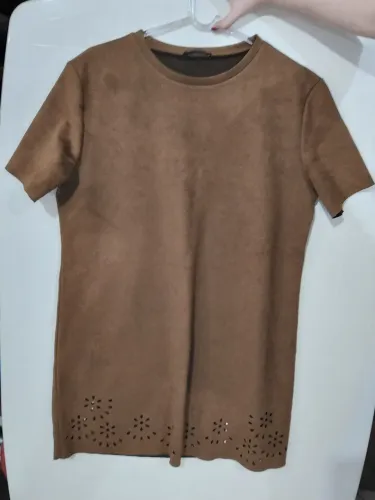 Vestido da Zara de camurça