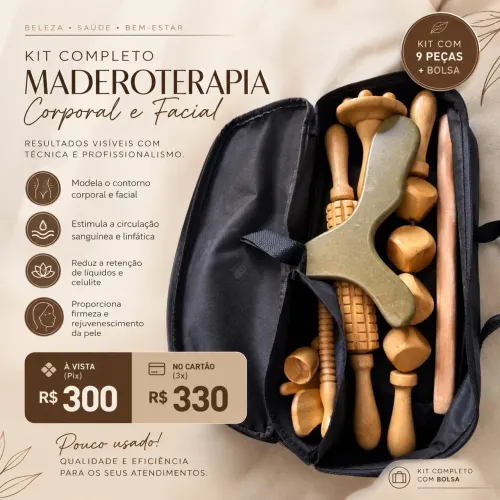 Vende-se Kit de Maderoterapia Corporal e Facial