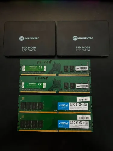 SSD 240GB E MEMÓRIA RAM DDR4