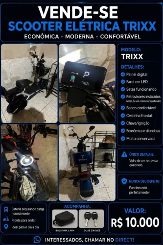 Vendo moto elétrica trixx