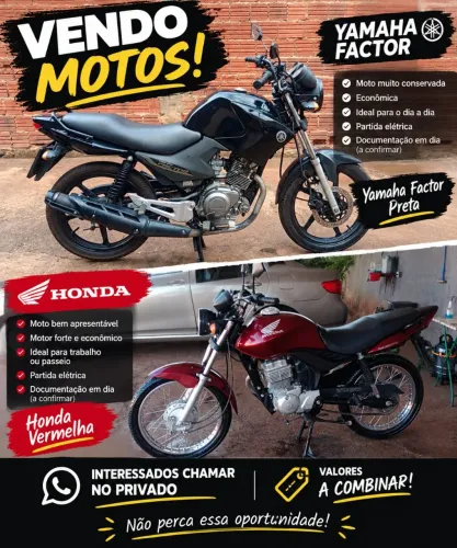 Vendo 2 motos uma Fan 150 e uma Factor 125