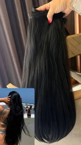 Vende-se cabelo brasileiro 300 gramas 75 cm