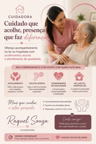 Acompanhante residencial ou hospitalar