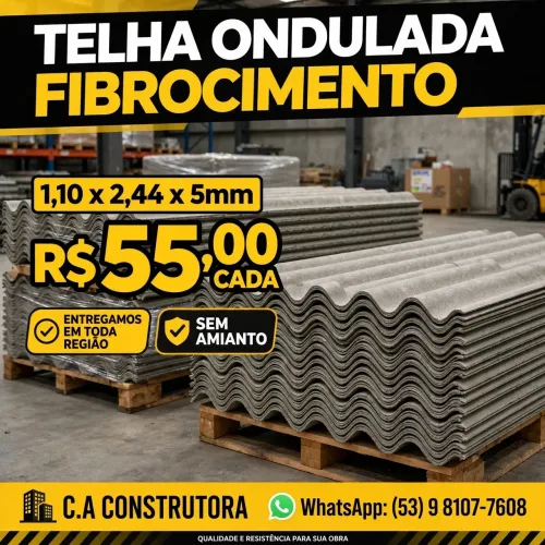 TELHAS ONDULADA DE FIBROCIMENTO