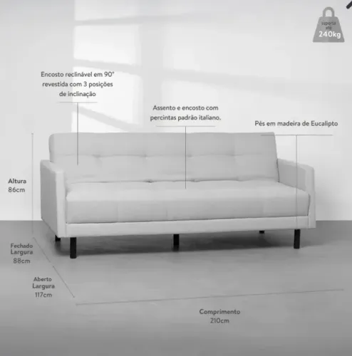 Sofá cama (Abra Casa)