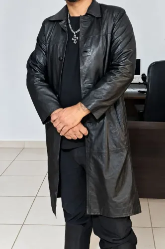 Sobretudo de couro 