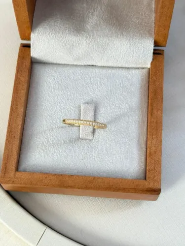 Meia Aliança em Ouro 18k