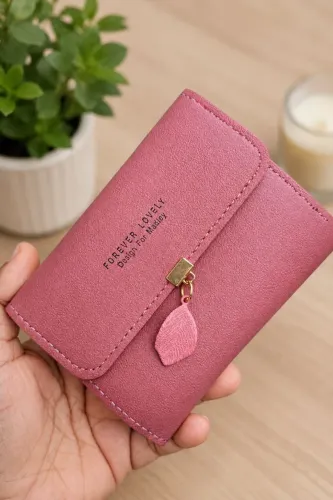 Carteira Feminina Rosa Premium com Porta Cartões e Visor para Documentos