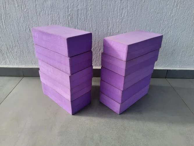 Kit 10 Blocos Tijolos Yoga EVA