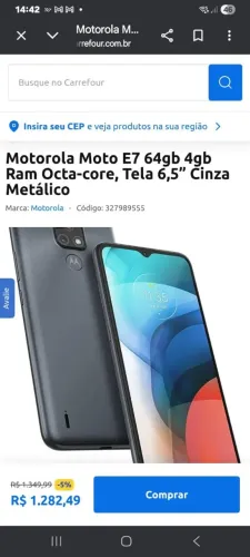 Celular Moto E7 64 gb