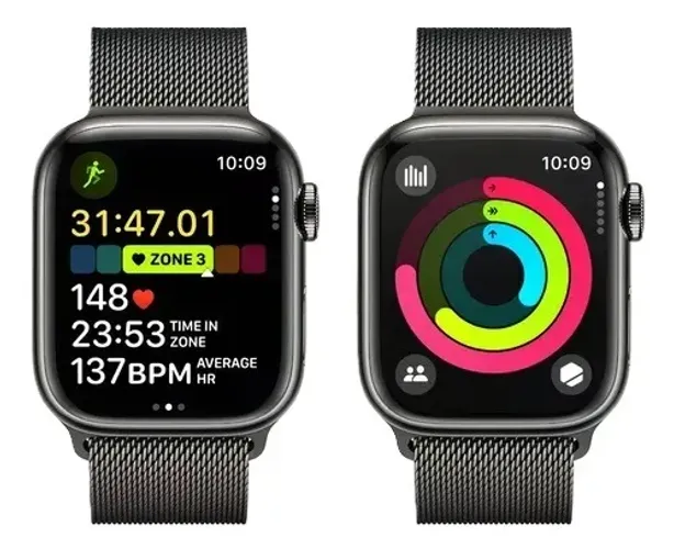 Apple Watch S9 45mm GPS + CELL AÇO e Milanesa