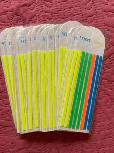 Kit de 23 cartelas adesivas finas marcadores de página