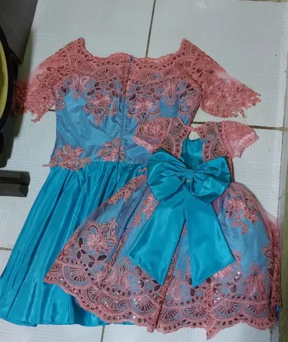 Vestido de festa tal mãe tal filha de 1 ano