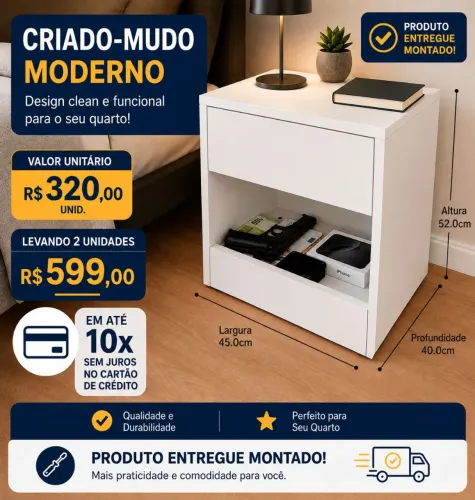 Criado mudo /mesa de cabeceira
