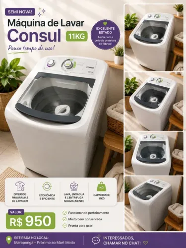 Máquina de lavar Consul 11kg