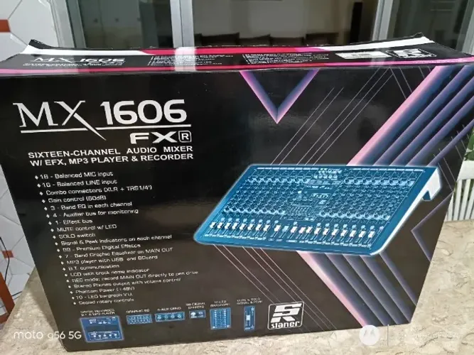 Mesa de som 16 canais Staner MX-1606 super conservada