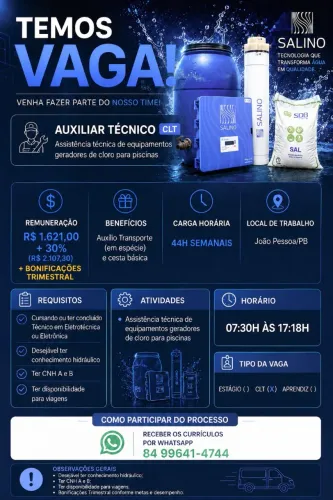 Vaga de Emprego (LEIA A DESCRIÇÃO)