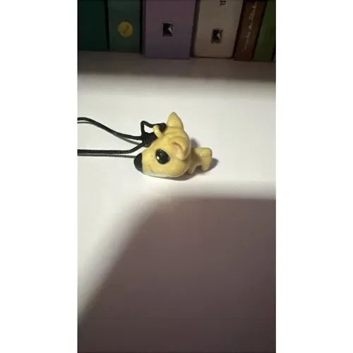 Pingente de Celular Elma Chips Cachorro Miniatura Antigo Colecionável