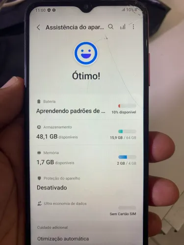 Samsung A03S R$ 150 tela trincada mais funcionando tudo não baixo mais já