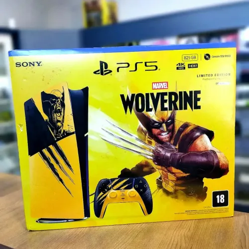 PS5 Slim Edição Marvel Wolverine Digital Lacrado ( Compatível Com Desblo 13.60 )