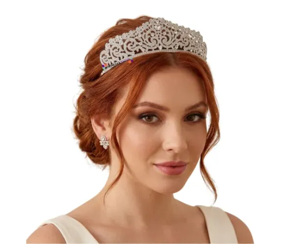 Coroa Noiva Casamento Grinalda Tiara Debutante Daminha Modelo Arabescos