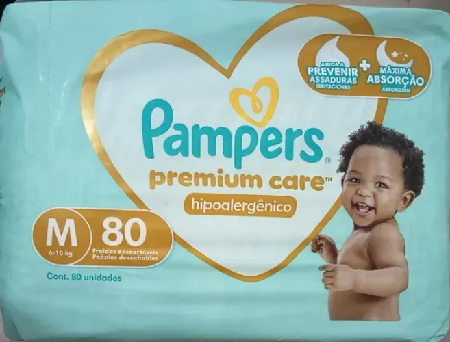 Fralda Pampers Premium Care M 80 unidades *PACOTE FECHADO*