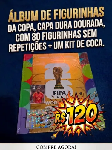 Album Dourado Capa dura Copa2026