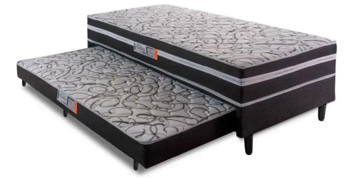 Cama Box Solteiro Americano colchão de Molas