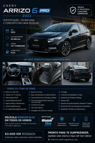 Chery Arrizo 6 PRO 1.5 Turbo Flex AUT 2022