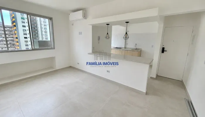 Apartamento à venda 1 quarto lavabo Embaré Santos/SP