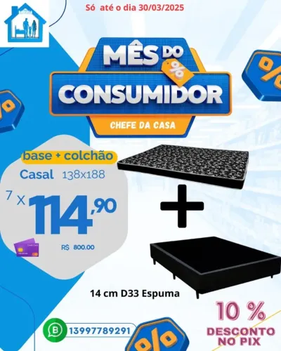 Cama completa com colchão A pronta entrega