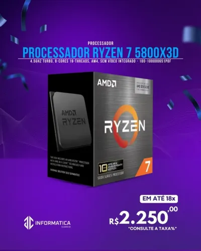  PROCESSADOR RYZEN 7 5800X3D