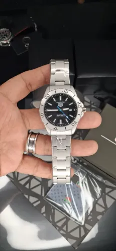 Relógio Cinza T.G Fundo de vidro 42MM