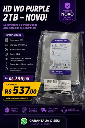 Hd wd intelbras novo lacrado