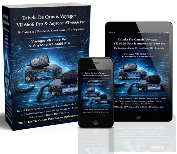 Tabela De Canais Voyager VR 6666 Pro & Anytone AT-6666 Pro