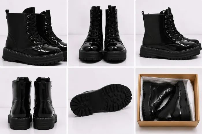 Coturno Preto Verniz Feminino | Tam. 36 | Semi Novo | Na Caixa