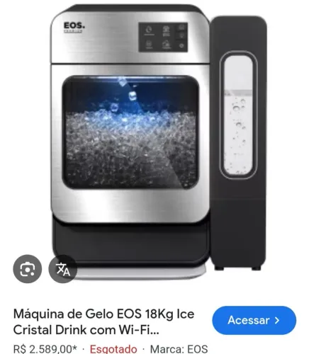 Maquina de gelo wifi 18kg EOS