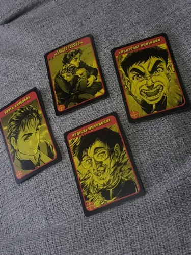 4 cards do mangá battle royale vol 1 / pipoca e naquim - colecionáveis hq