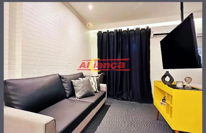 APARTAMENTO STUDIO MOBILIADO PARA ALUGAR, 31m² - CENTRO - GUARULHOS/SP POR R$ 3.550,00
