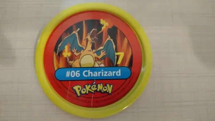 Tazos Estrela Pokémon Pokemetal #6 Charizard