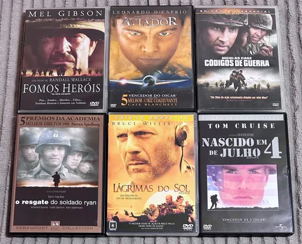 Dvds Lote com 6 Filmes Guerra