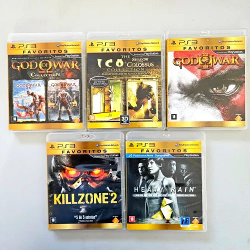 Favoritos ps3 god of war Collection killzone Shadow of the Colossus heavy rain play3