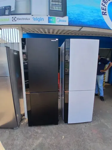 Geladeiras inverse economicas,novas branca preta e inox