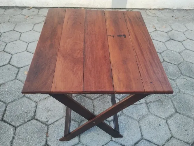 Mesa dobrável madeira demolição