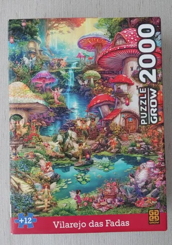 Quebra- Cabeça Grow Vilarejo das Fadas, 2000 peças.