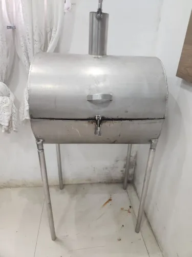 Churrasqueira a bafo de inox aço 316 puro