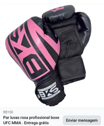 Luvas boxe rosa feminina. UFC mma muay Thai. entrega grátis 