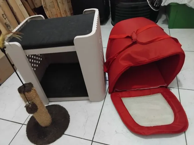 Cama + Bag + Arranhador para Gatos
