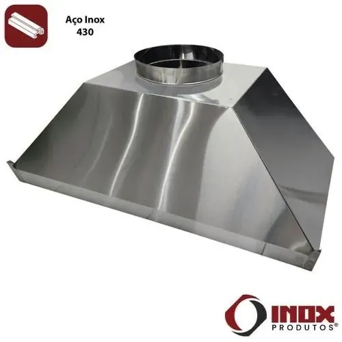 Coifa Industrial Com Exaustor E Tubulação Em Inox 
