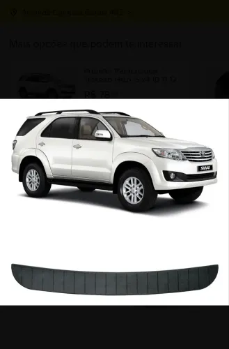 Protetor Parachoque Traseiro Hilux Sw4 10 11 12 13 14 15 16